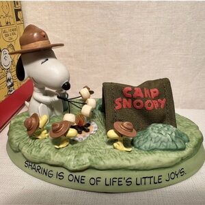 Peanuts Snoopy Woodstock Campfire Friends 2000 Hallmark Gallery Figure Hallmark